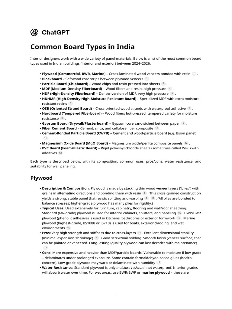 Common Board Types in India | PDF