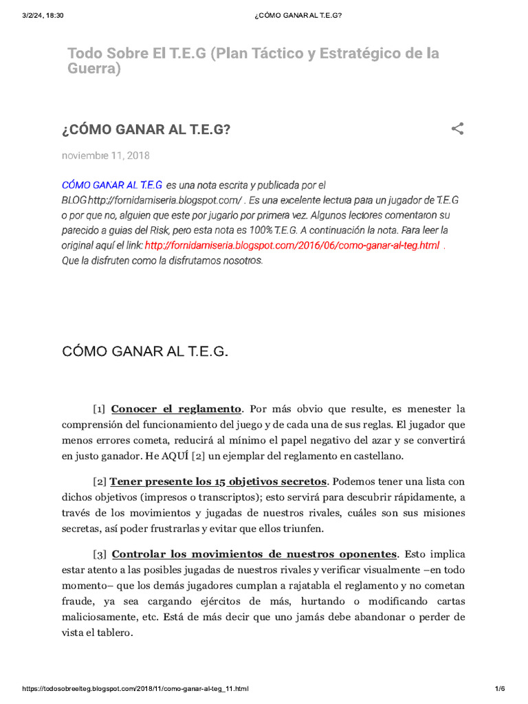 ¿Cómo Ganar Al T.E | PDF