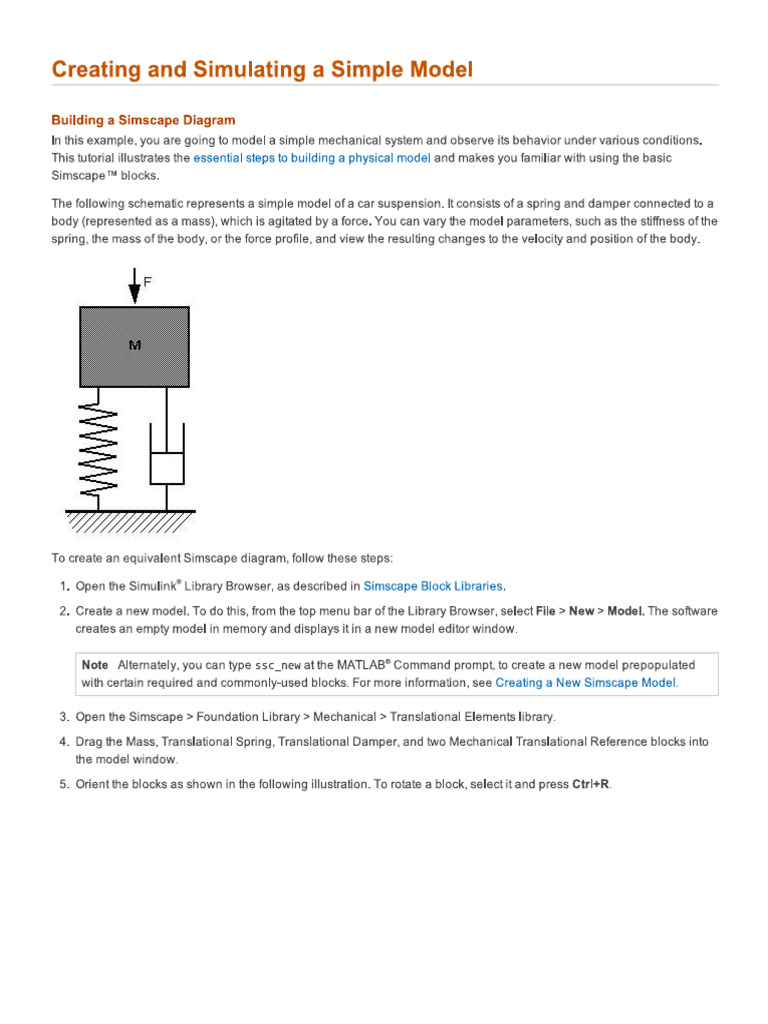 Creating and Simulating A Simple Model | PDF