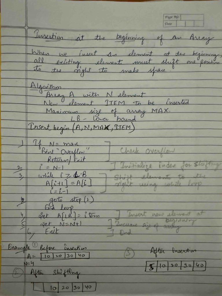 Insertion by Three Way in Array | PDF