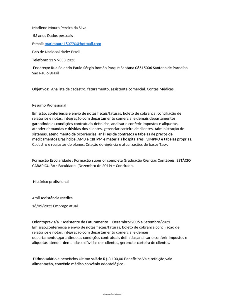 Marilene Moura Pereira Da Silva | PDF