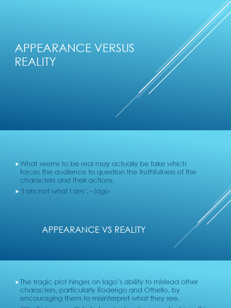Appearance Versus Reality | PDF