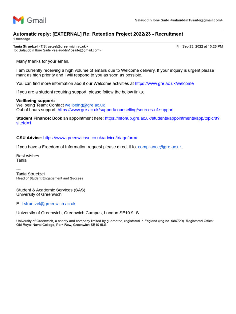 Gmail - Automatic Reply - (EXTERNAL) Re - Retention Project 2022 - 23 ...