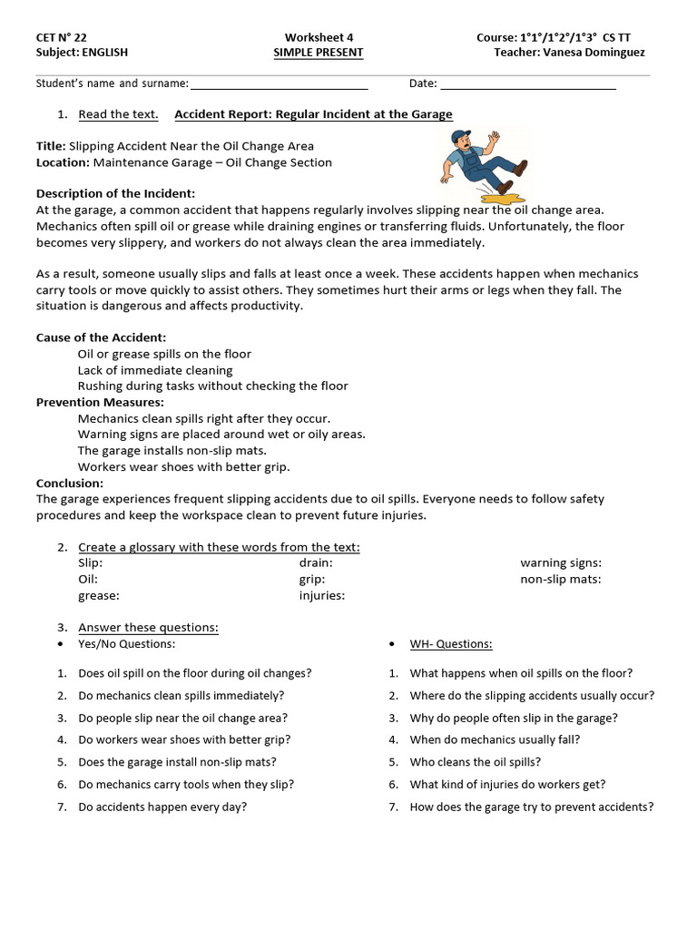 Worksheet 4 - Simple Present | PDF