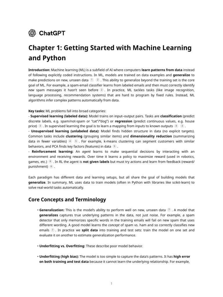 Chapter 1 - Getting Started With Machine Learning and Python | PDF ...
