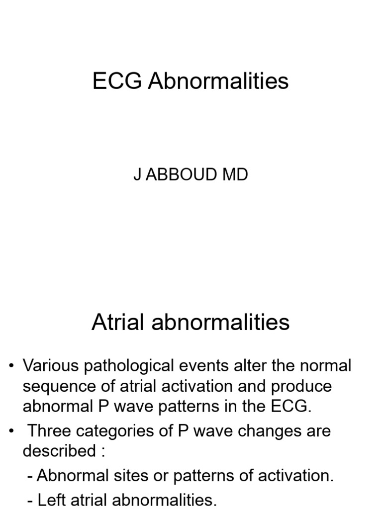 Other ECG Abnormalities | PDF | Electrocardiography | Cardiology