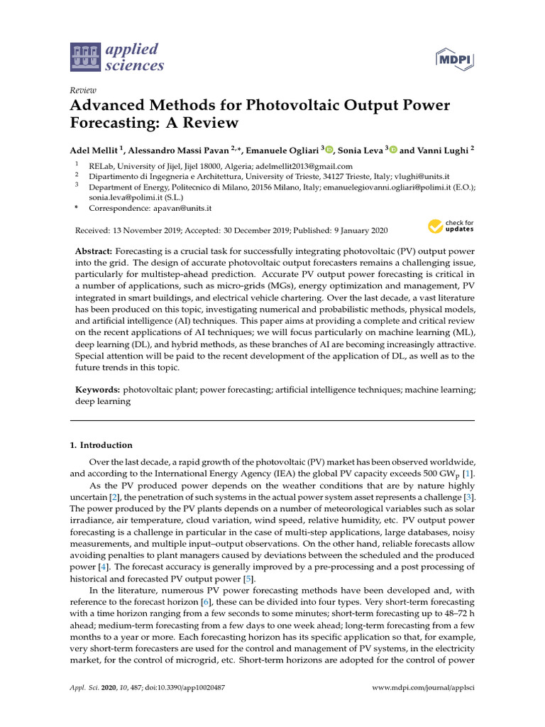 Advanced Methods For Photovoltaic Output Power Forecasting A Bcritwifhb ...
