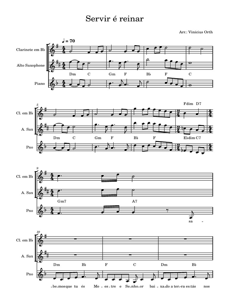 Servir É Reinar-Partitura - e - Partes | PDF | Música popular ...