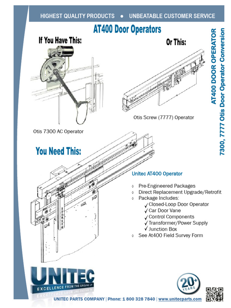 At 400 7300 7777 Door Operator Conversion | PDF