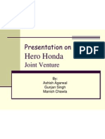 Presentation On Joint Venture: Hero Honda