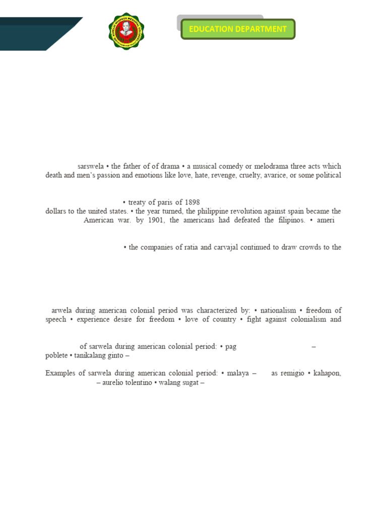 TARONG AMERICANCOLONIALP SPL - Docx1 | PDF | Philippines