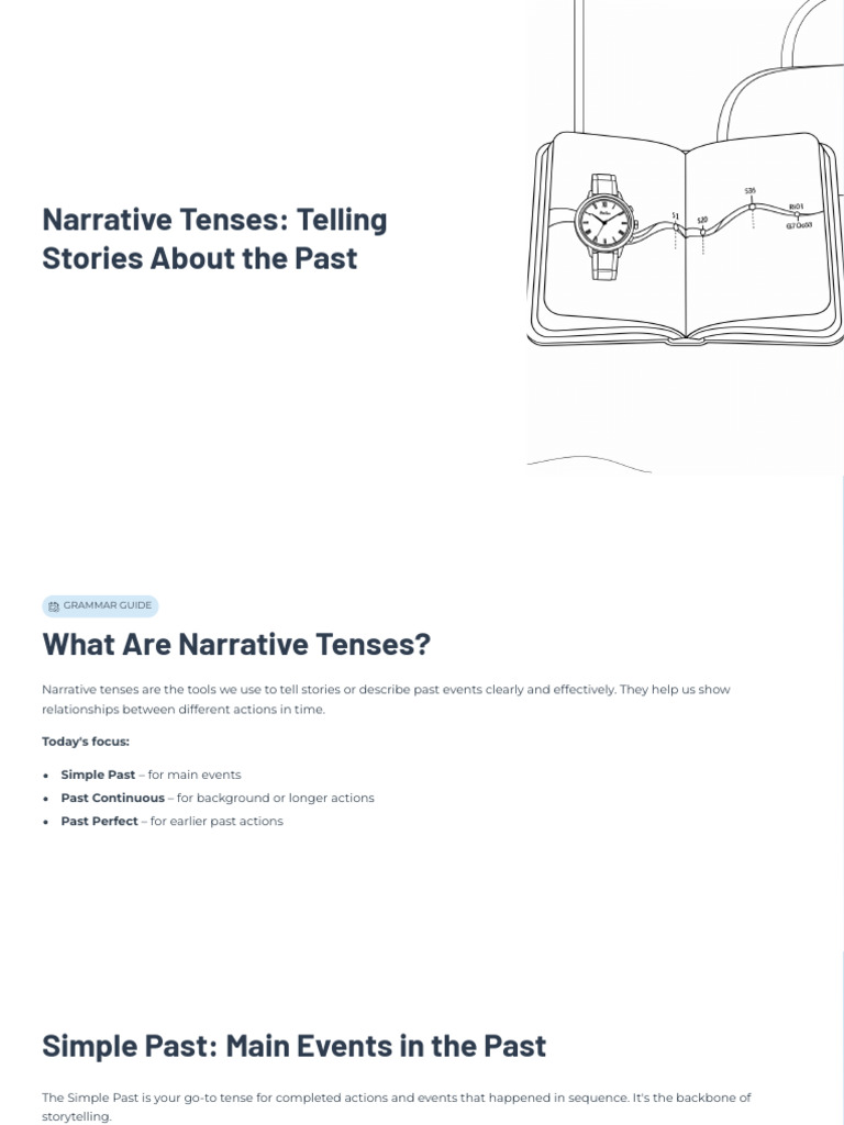 Narrative Tenses Telling Stories About The Past | PDF | Perfect ...