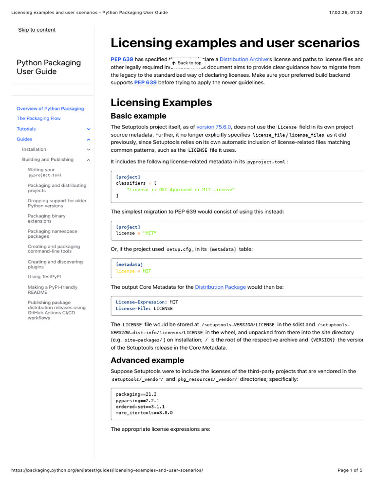 Licensing Examples and User Scenarios | PDF | Software Development ...
