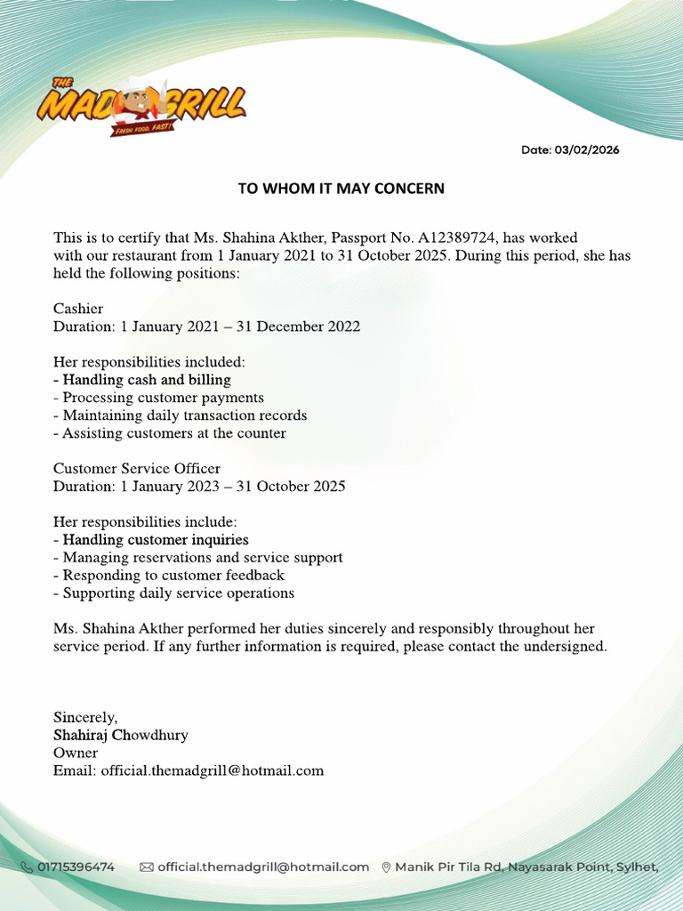 Work Experience | PDF