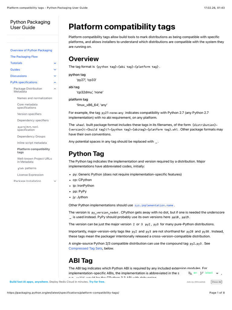 Platform Compatibility Tags | PDF | Linux Distribution | Ios
