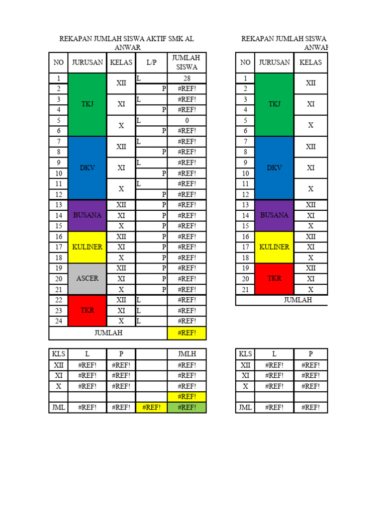 Format Rekapan Absen Siswa 2026 New 2 | PDF