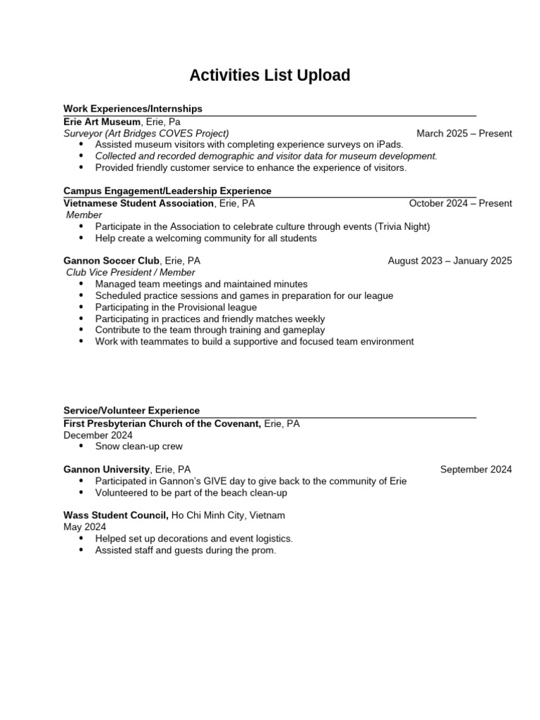 Activities | PDF