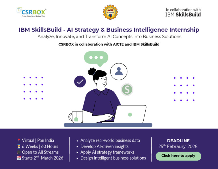 IBM SkillsBuild - AI Strategy & Business Intelligence Internship | PDF