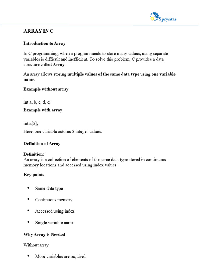 Arrays in This PDF Examples | PDF | Integer (Computer Science) | Data Type