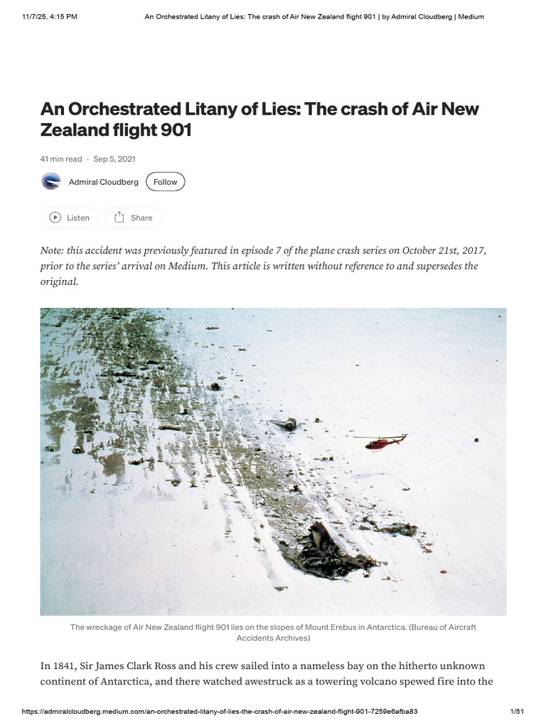 An Orchestrated Litany of Lies - The Crash of Air New Zealand Flight ...