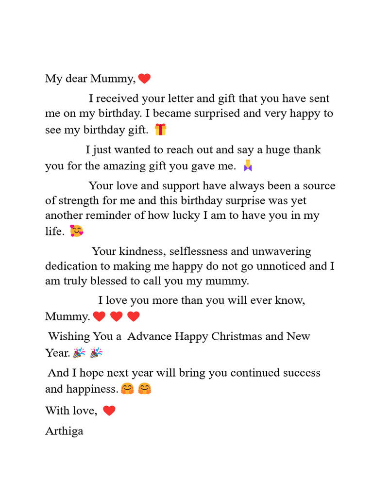 Arthiga Return Letter | PDF