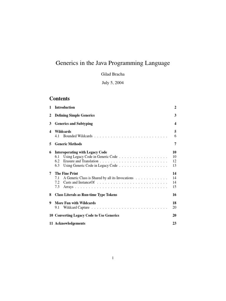 Generics in Java Programming | PDF | Business