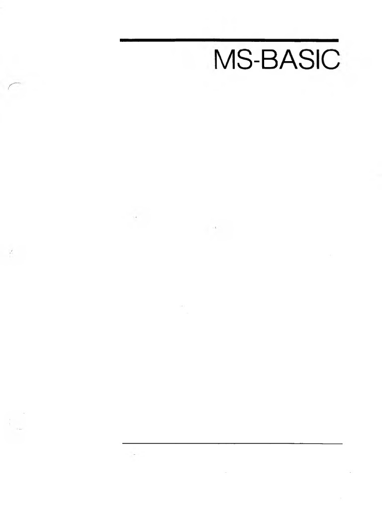 MS Basic | PDF