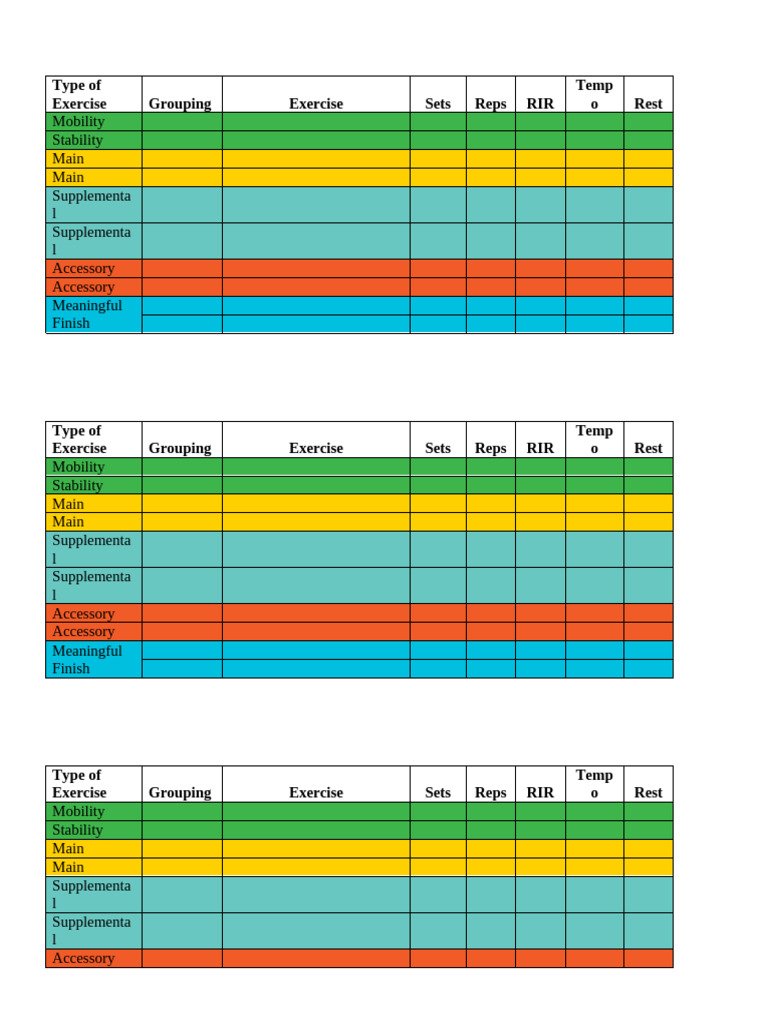 Resource - Program Design Template Worksheet | PDF