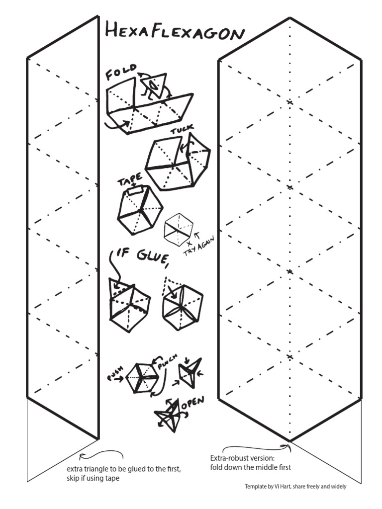 Hexaflexagon Template | PDF