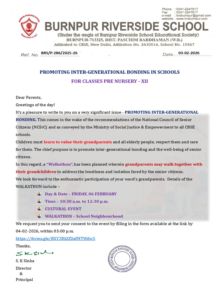 NOTICE - Promoting Inter-Generational Bonding | PDF