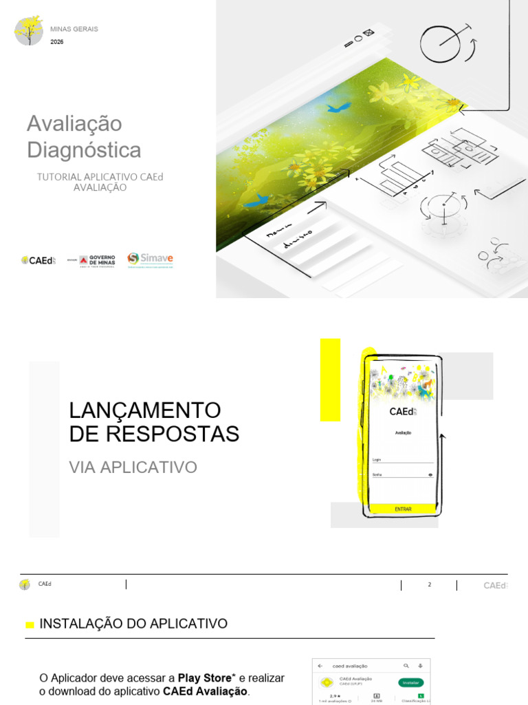 Tutorial Aplicativo Caed | PDF | Aplicativo para celular | Google Play ...