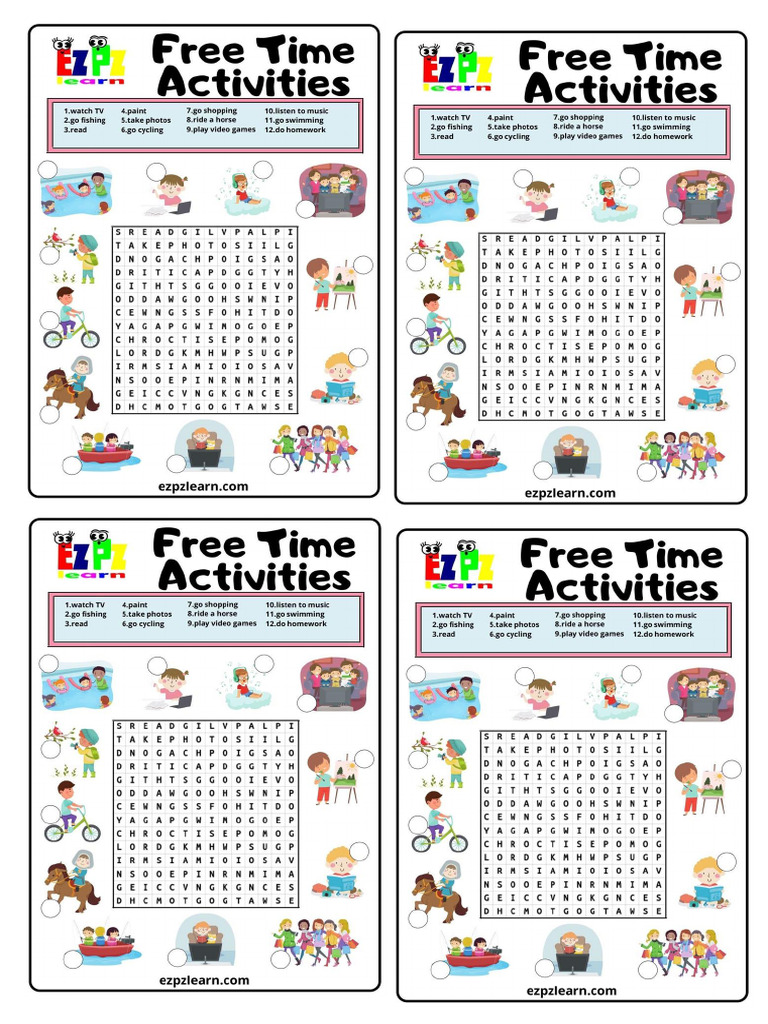 Free Time Activities 1 | PDF