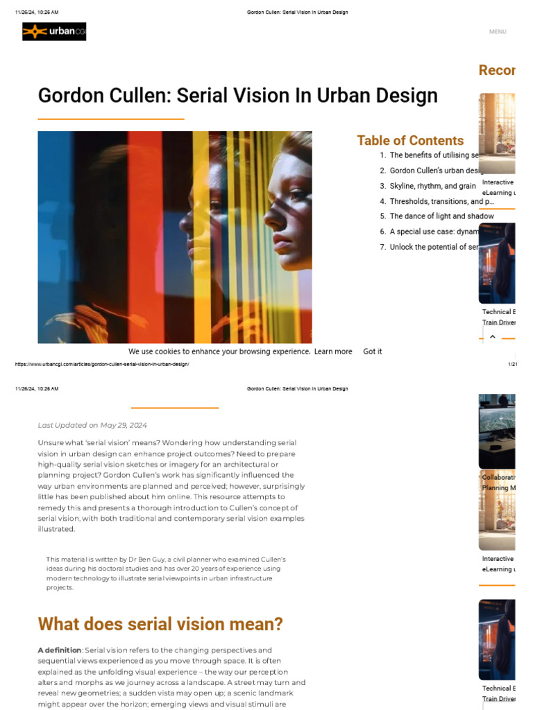 Gordon Cullen - Serial Vision in Urban Design | PDF | Simulation ...