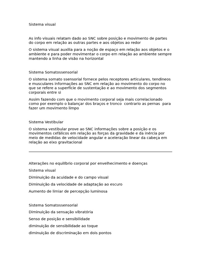 Sistema Visual | PDF | Sistema visual | Sistema vestibular
