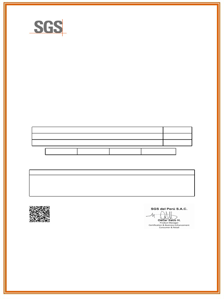Certificado SGS 2019 VOLCAN | PDF