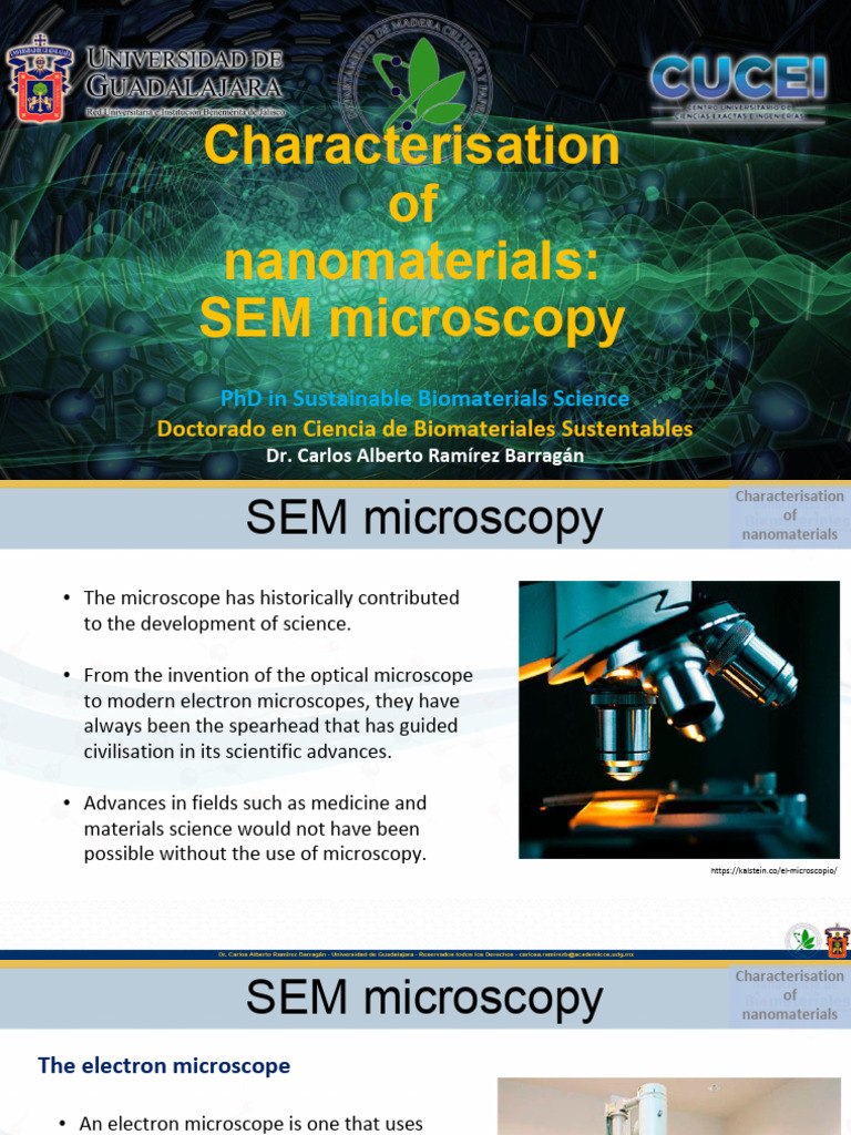 06 - Microscopia SEM en-US | PDF | Scanning Electron Microscope ...