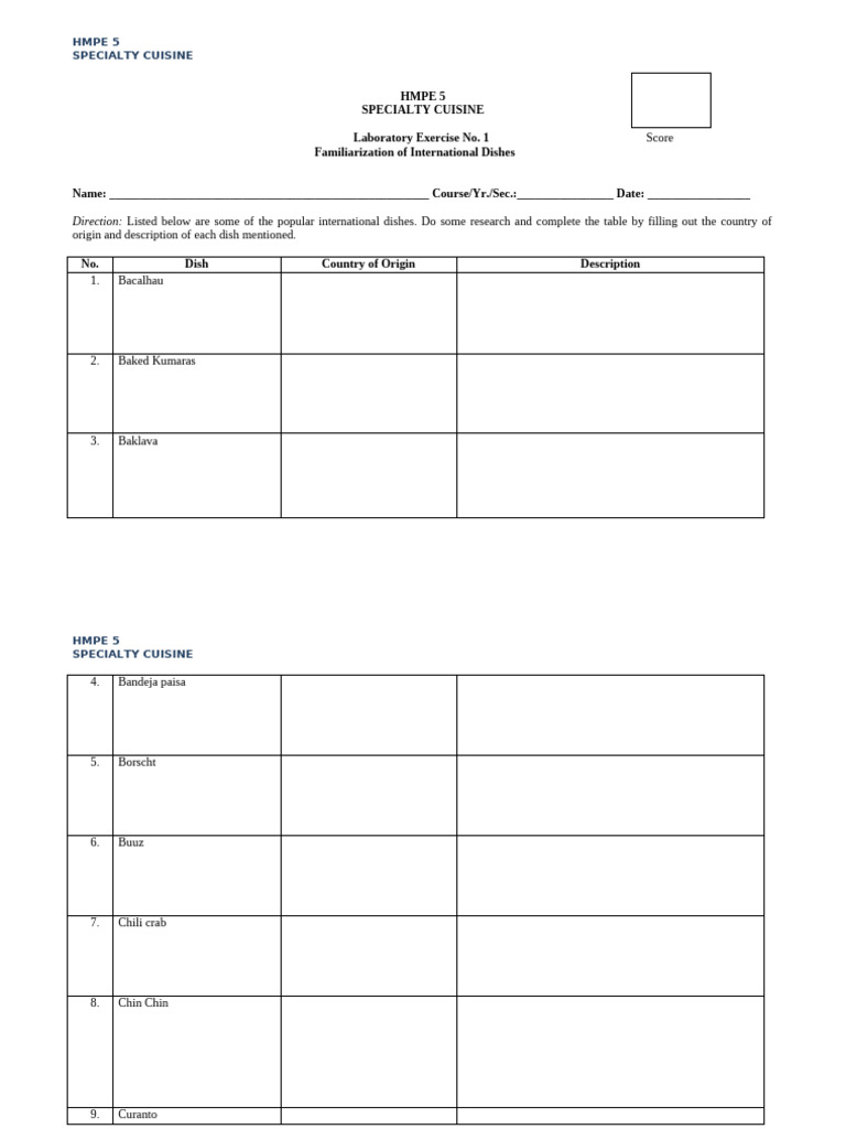 Written Lab Exercise No. 1 | PDF