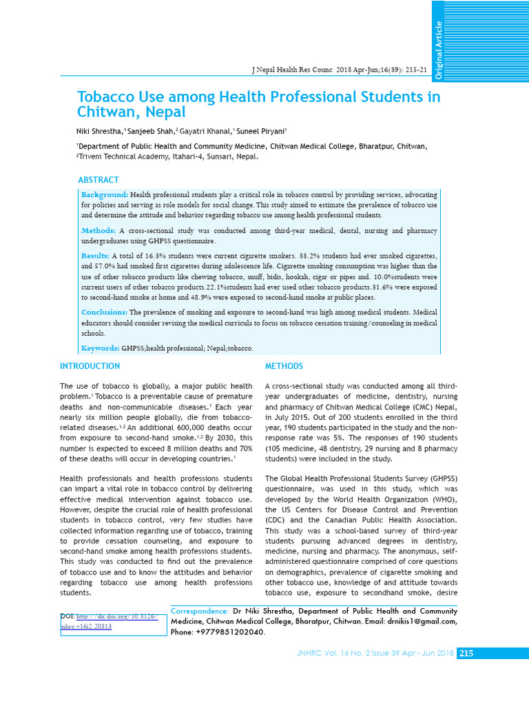 Tobacco | PDF | Addiction | Tobacco Smoking