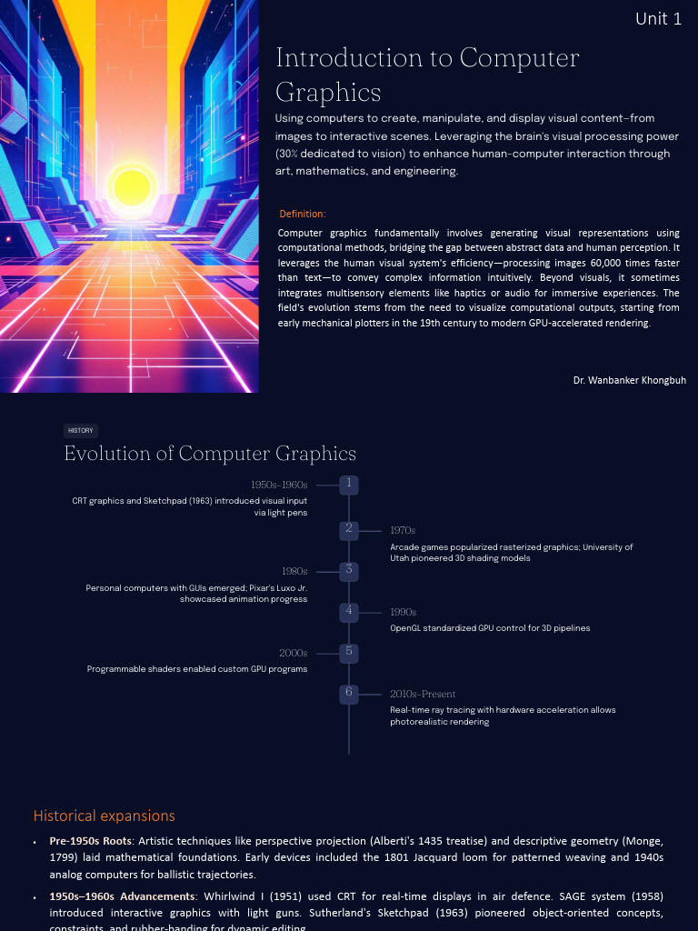 Unit 1 - Introduction-to-Computer-Graphics | PDF | Shader | Computer ...