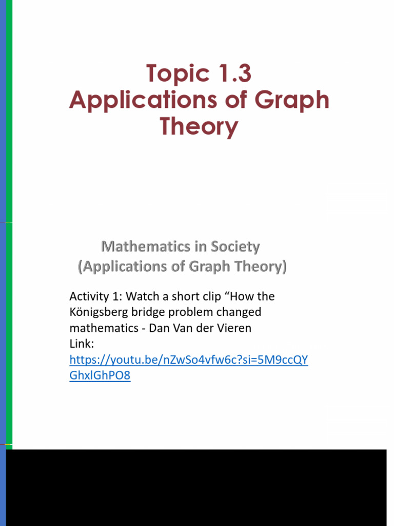 Topic 1.3 - Application of Graph Theory (Notes) | PDF