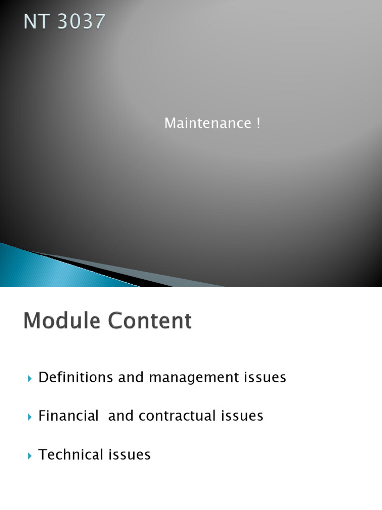 Maintenance Managment WK 1 | PDF | Business