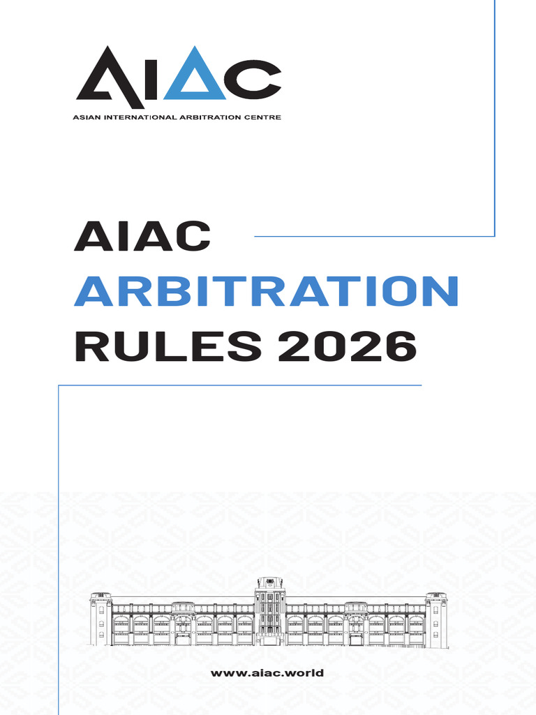 AIAC Arbitration Rules 2026 | PDF | Arbitration | Arbitral Tribunal