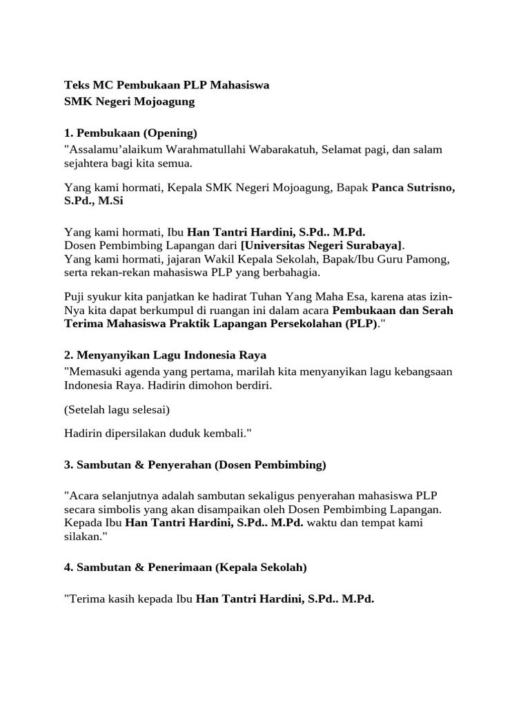 Teks MC | PDF