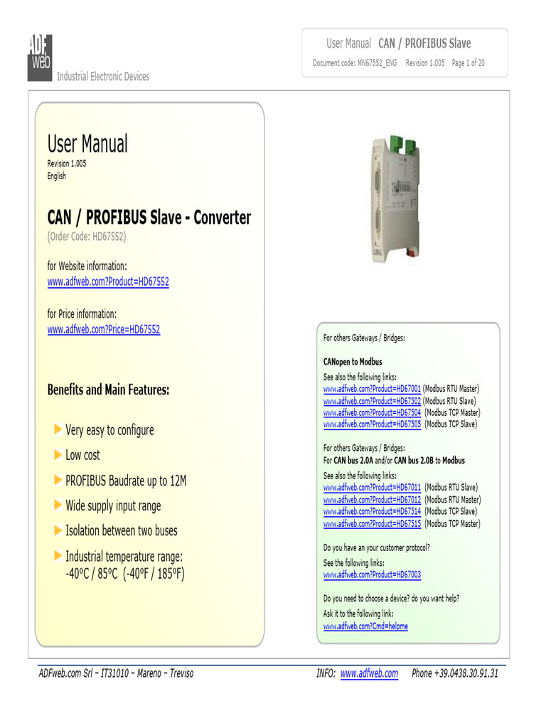 Can Profibus Mn67552 Eng | PDF | Computer Science | Computer Engineering