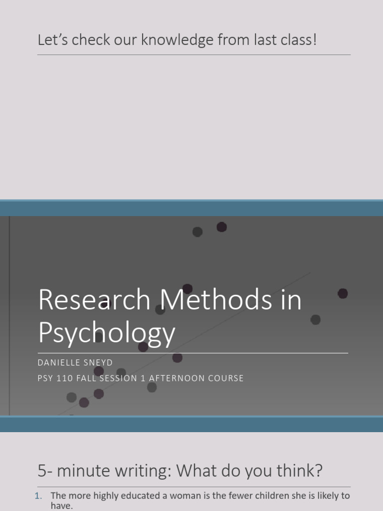 Research Methods - Chapter 2 | PDF | Experiment | Causality