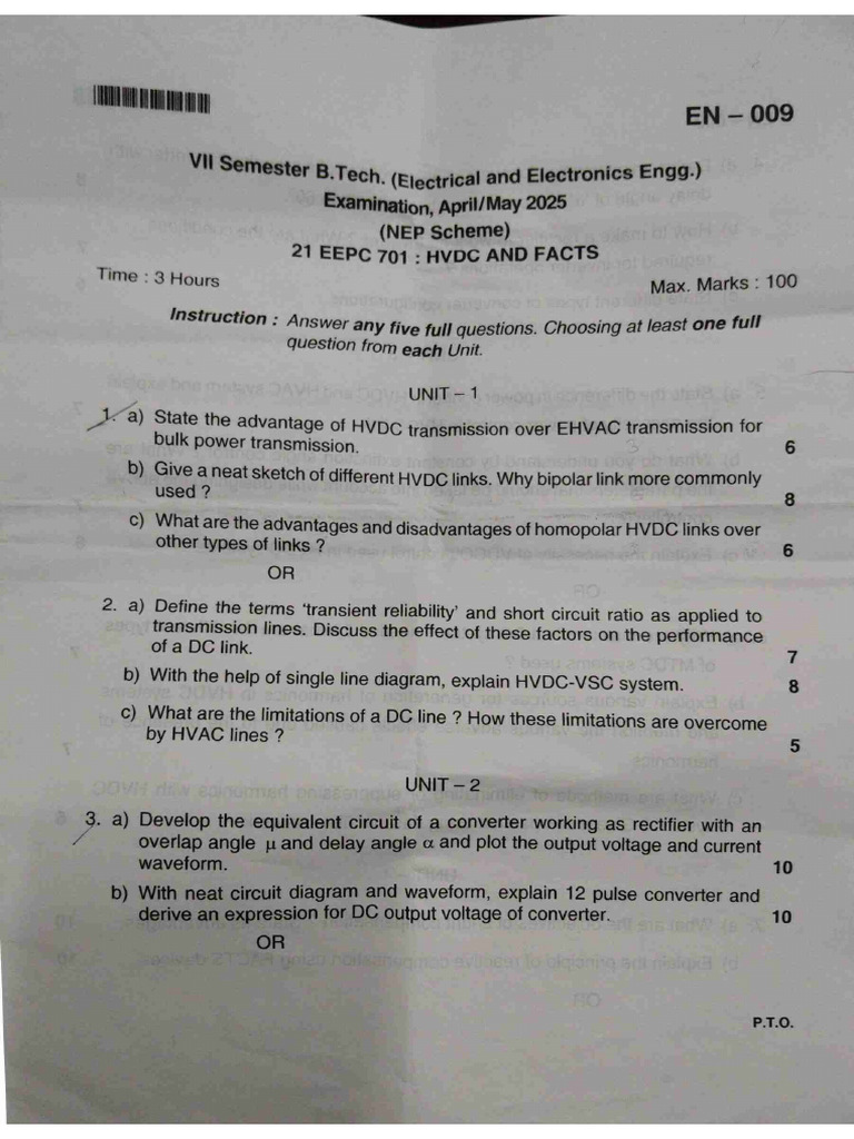 7th Sem Questions Paper | PDF