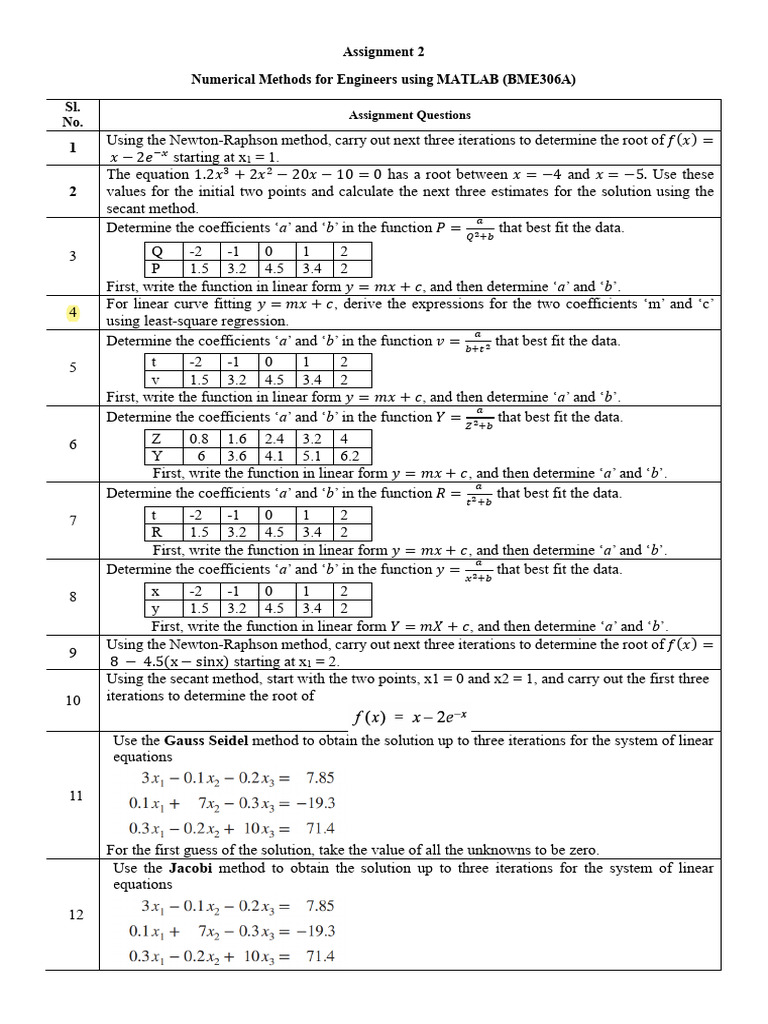 A2 Questions | PDF | Integral | Finite Difference