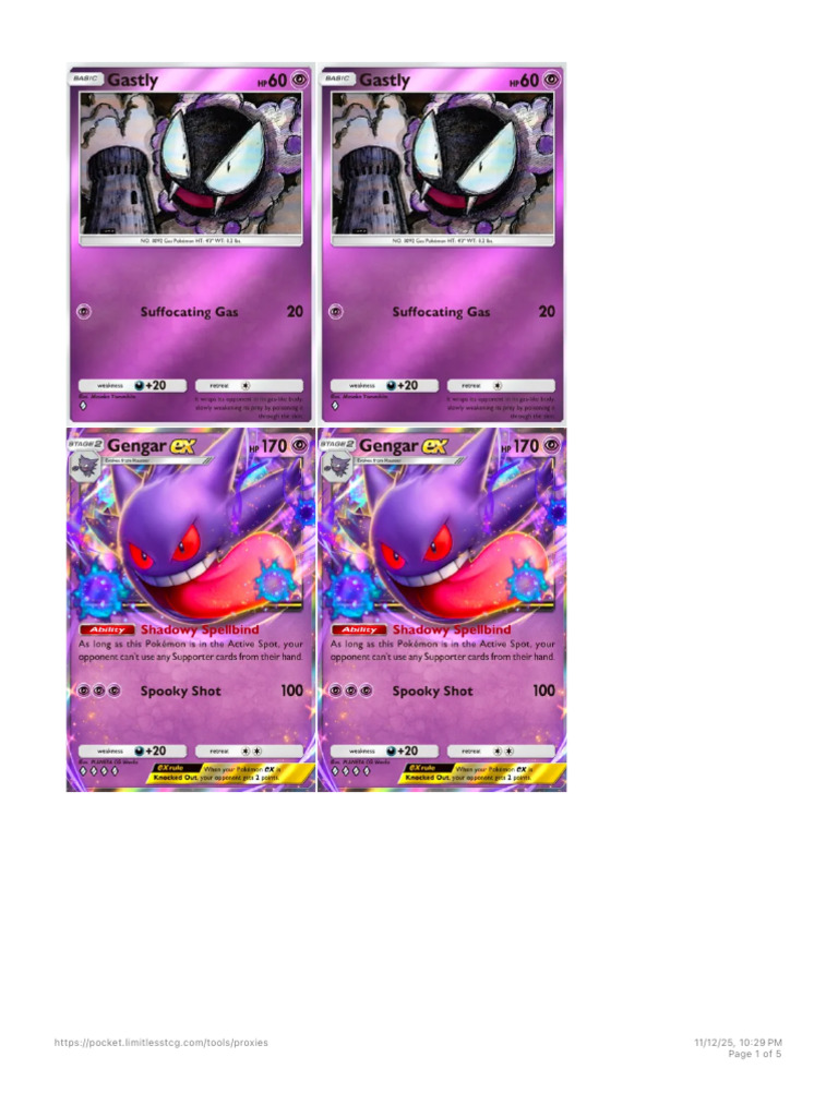 Print Proxy Cards - Limitless TCG Pocket Database | PDF
