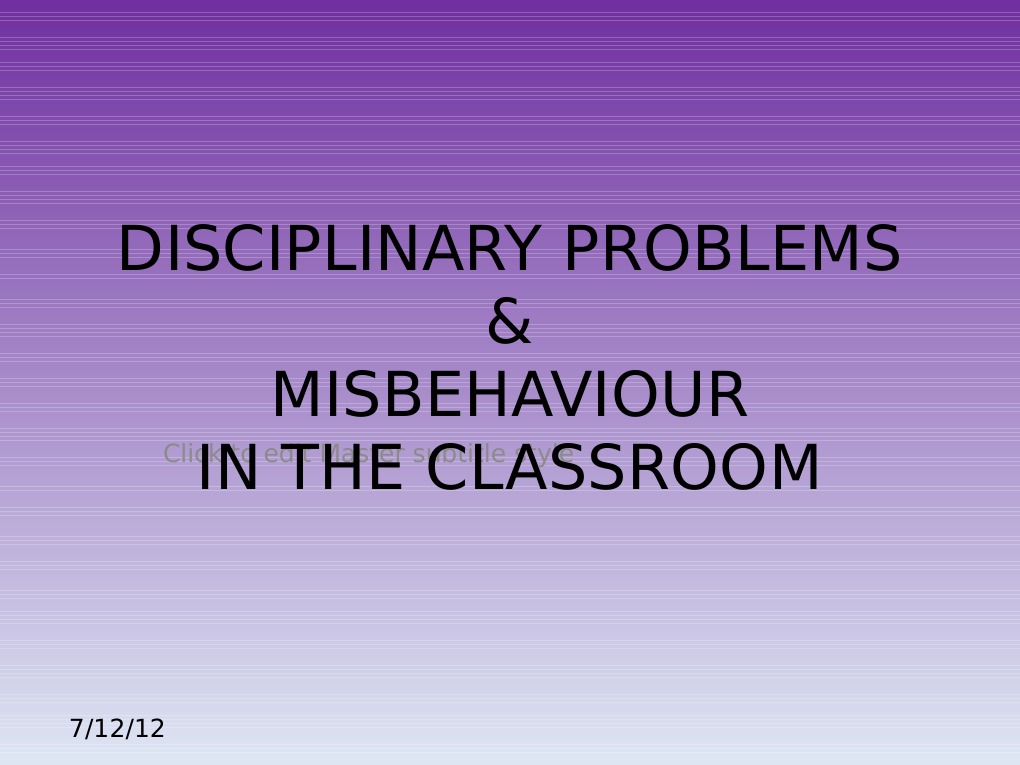 Classroom Discipline and Misbehavior Guide | PDF | Classroom | Applied ...