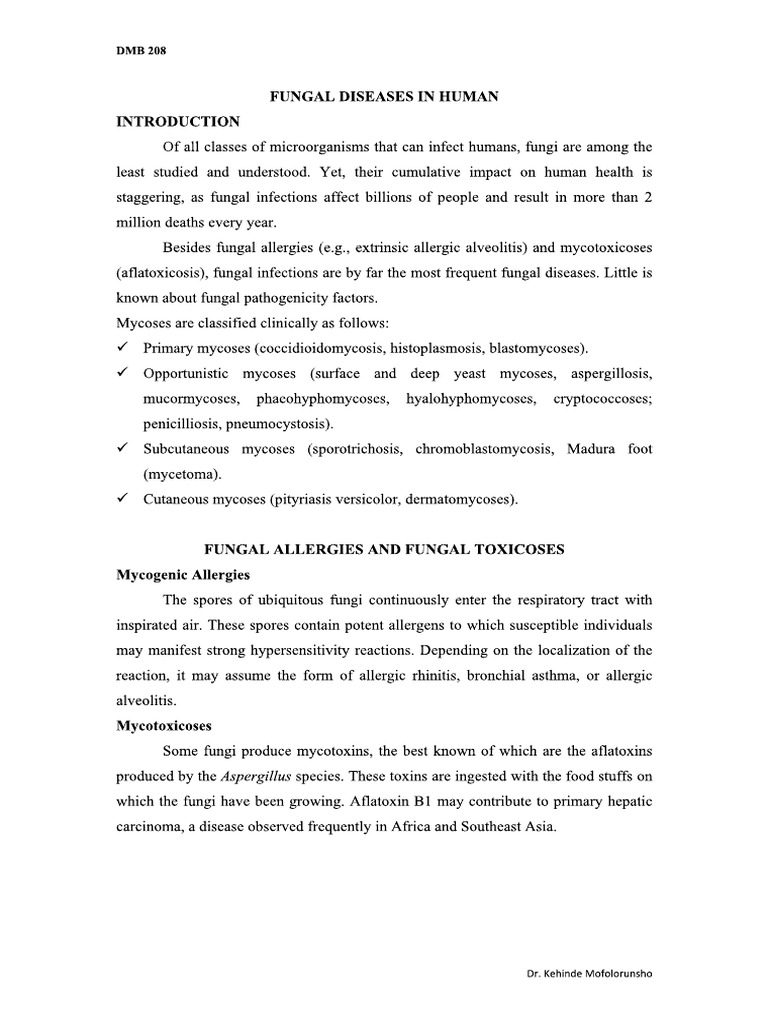 Introduction To Bacteria and Fungal Diseases in Hu | PDF
